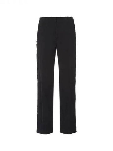 Men's Fringe Seam Straight Boucle Pants Black 270236 - DIESEL - BALAAN 1