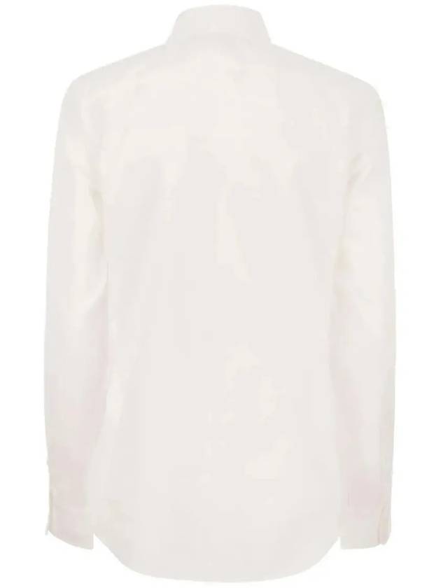 Embroidered Pony Logo Cotton Long Sleeve Shirt White - POLO RALPH LAUREN - BALAAN 3