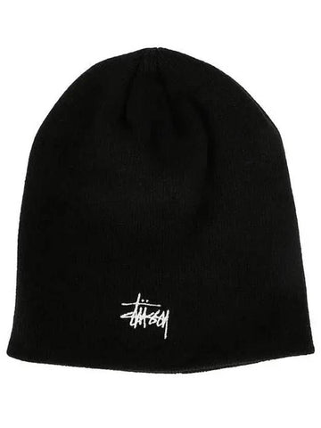 1321085 C 0001 BLACK Basic Skull Cap Beanie - STUSSY - BALAAN 1