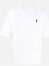 Small Heart Logo Boxy Fit Short Sleeve T-Shirt White - AMI - BALAAN 2