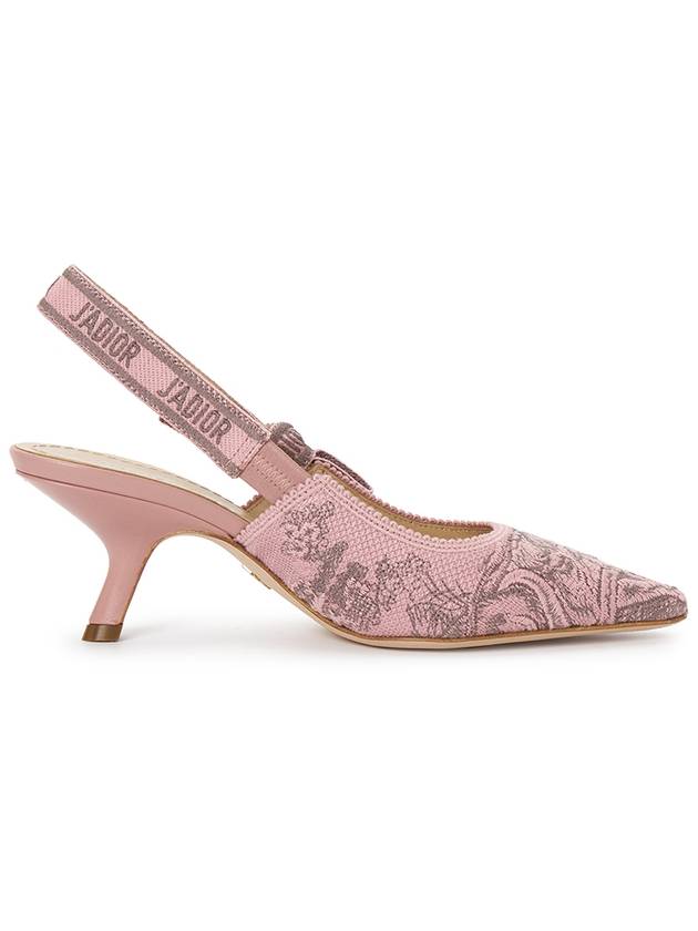 J'adior Toile De Jouy Slingback Heels Pink - DIOR - BALAAN 5