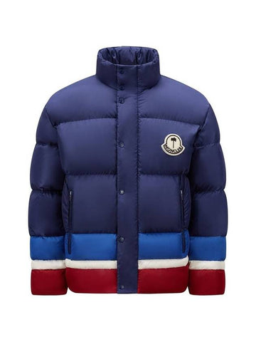 Denneny short down jacket blue - MONCLER - BALAAN 1