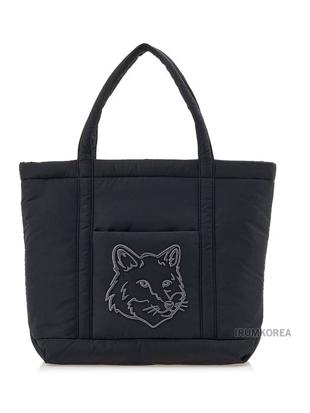 Fox Head Medium Puffer Tote Bag Black - MAISON KITSUNE - BALAAN 2