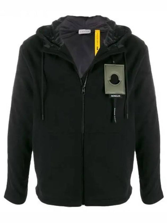 Genius Craig green patch hooded zip up black men s jacket 233397 - MONCLER - BALAAN 1