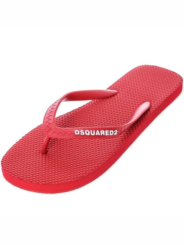 Logo Flip Flop Red - DSQUARED2 - BALAAN.