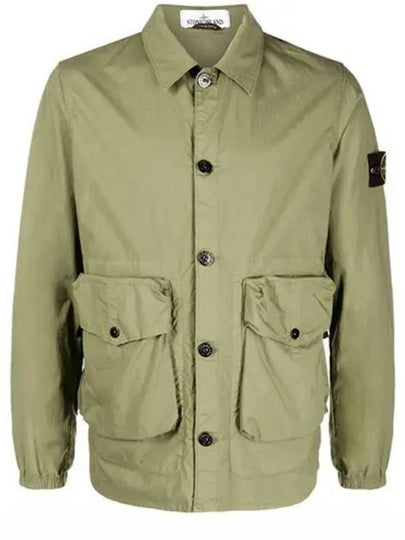 Wappen Patch Parachute Pocket Shirt Jacket Khaki - STONE ISLAND - BALAAN 2