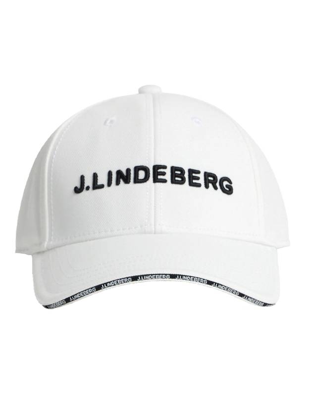 Henrik Embroidered Logo Ball Cap White - J.LINDEBERG - BALAAN 1