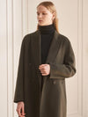 Raccoon Wool Handmade Double Coat Khaki C1WCT01 - CALLAITE - BALAAN 3