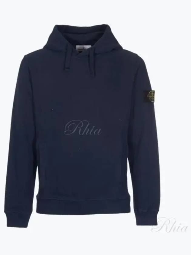 Wappen Patch Brushed Cotton Fleece Hoodie Navy - STONE ISLAND - BALAAN 2