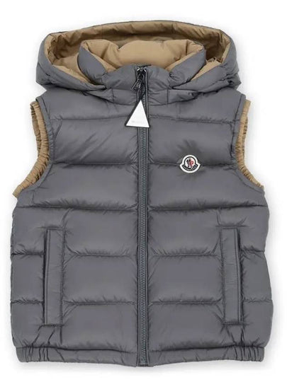 Kids ZIBIAH logo patch down padded vest gray 1A00032 595FE 907 - MONCLER - BALAAN 2