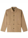 Kerlouan Logo Twill Shirt Jacket Beige - A.P.C. - BALAAN 2