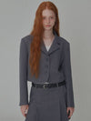 Classic Tailored Crop Jacket Gray - OPENING SUNSHINE - BALAAN 2