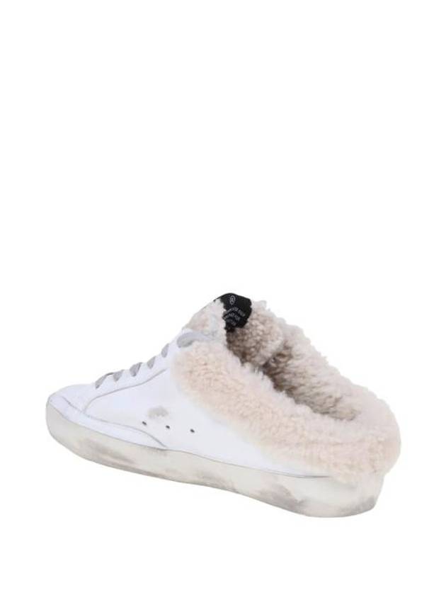 Superstar Sabot Glitter Shearing Lining Leather Low Top Sneakers Silver White - GOLDEN GOOSE - BALAAN 5