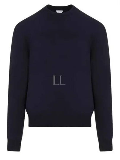 Crew Neck Cashmere Knit Top Navy - BOTTEGA VENETA - BALAAN 2