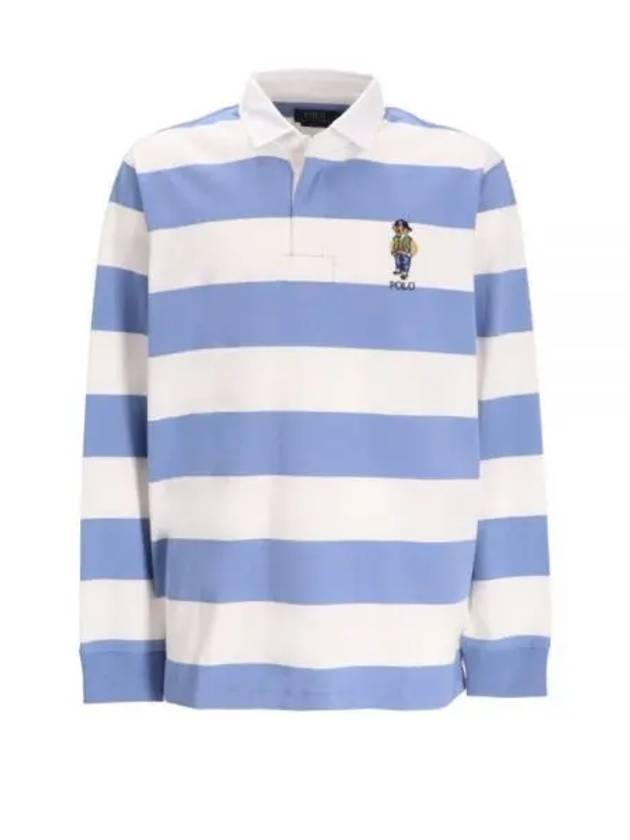 Striped Long Sleeve PK Shirt Blue - POLO RALPH LAUREN - BALAAN 2