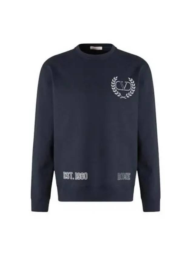 Logo Print Sweatshirt Navy - VALENTINO - BALAAN 2