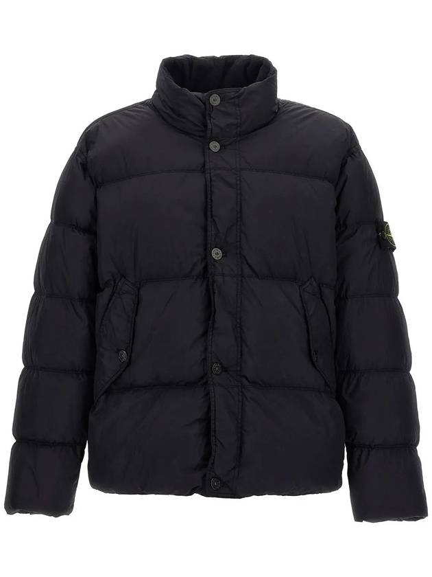 Garment Dyed Crinkle Reps Down Padding Navy - STONE ISLAND - BALAAN 2