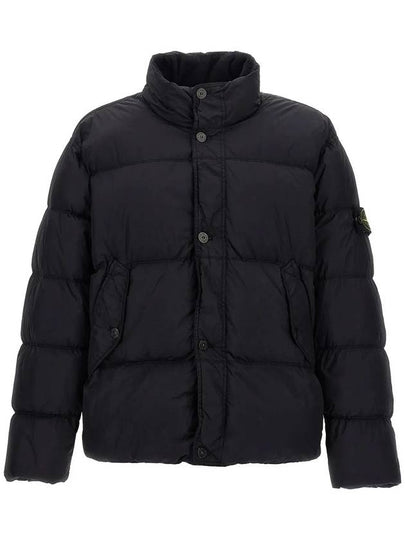 Garment Dyed Crinkle Reps Down Padding Navy - STONE ISLAND - BALAAN 2