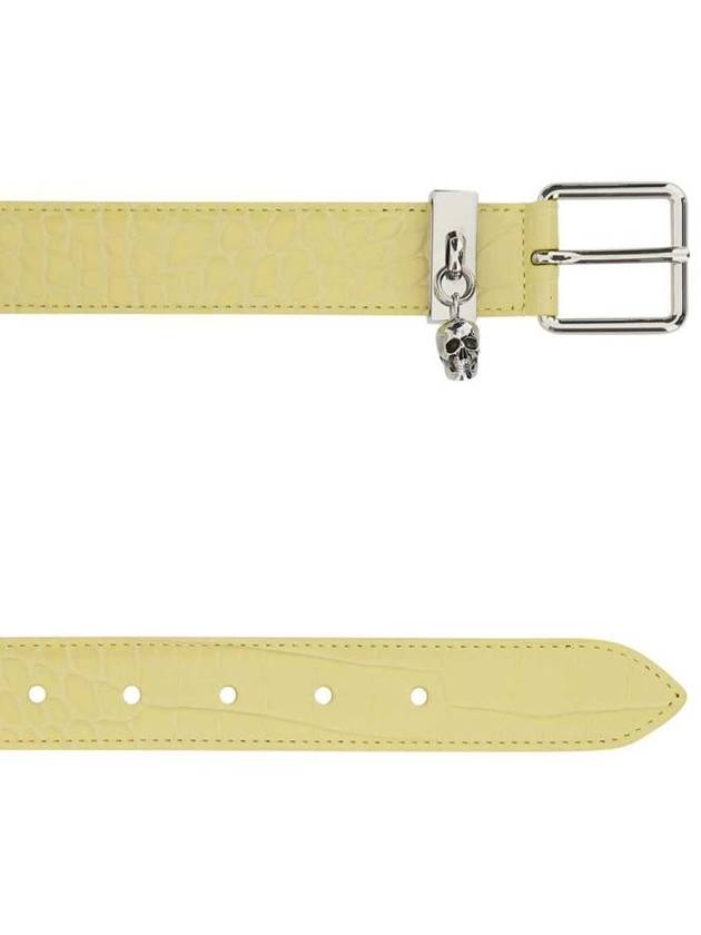 Women's Leather Belt Yellow - ALEXANDER MCQUEEN - BALAAN 3