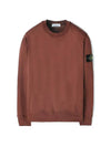 Compass Patch Crew Neck Sweatshirt Brick - STONE ISLAND - BALAAN 2