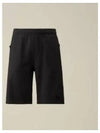 Cotton Fleece Bermuda Shorts Pants Black - CP COMPANY - BALAAN 2