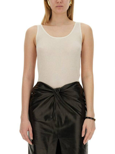 Cotton Rib Sleeveless - SAINT LAURENT - BALAAN 2