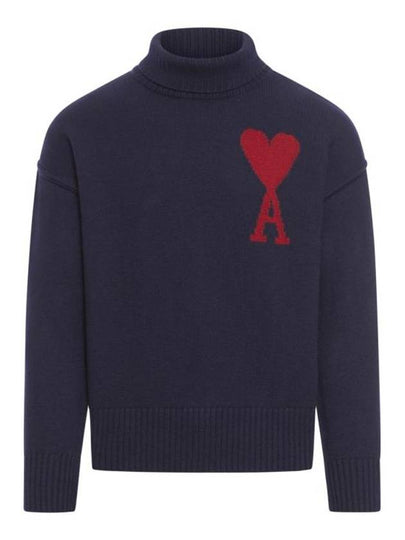 De Coeur Turtleneck Navy - AMI - BALAAN 2