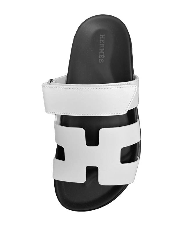 Chypre Calfskin Sandals Blanc - HERMES - BALAAN 6