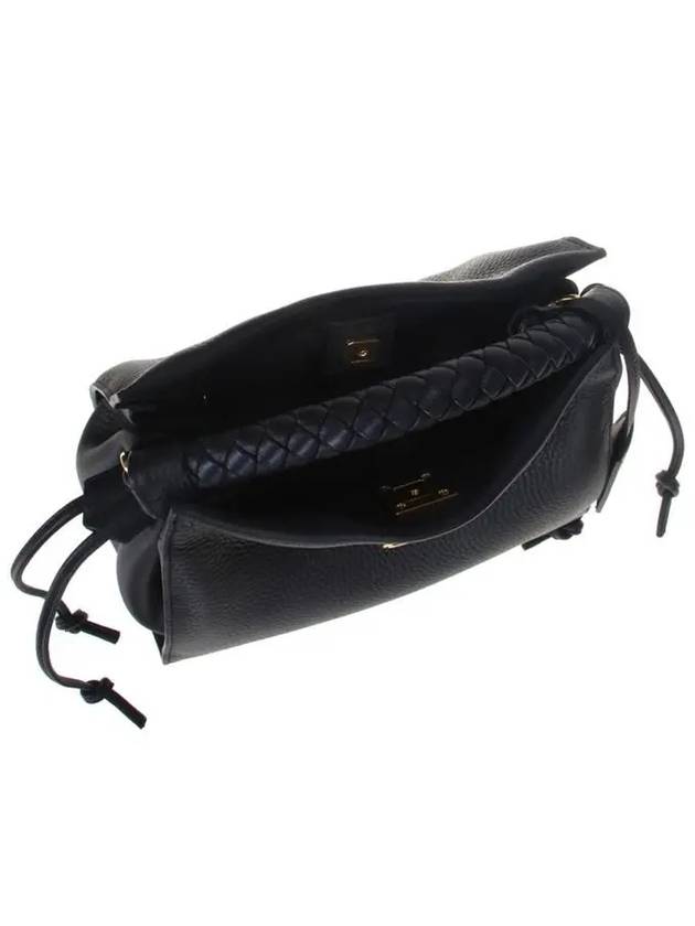 Iris Small Heavy Grain Shoulder Bag Black - MULBERRY - BALAAN 7