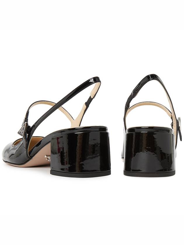 Patent Leather Slingback Heels Black - PRADA - BALAAN 7