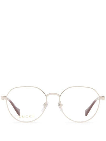 Eyewear Round Frame Eyeglasses Silver - GUCCI - BALAAN 1