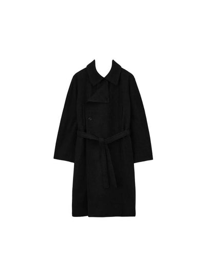 Asymmetrical Bathrobe Single Coat Black - LEMAIRE - BALAAN 2