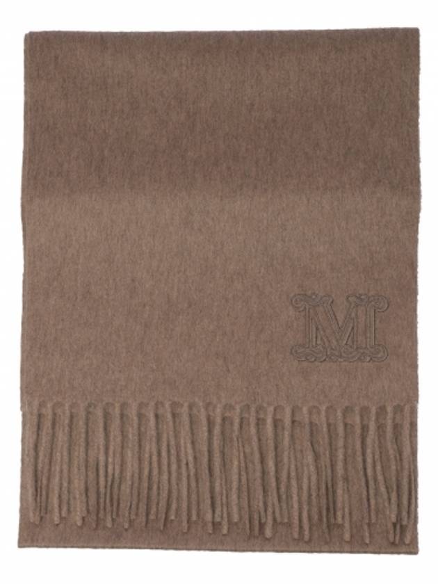 Women's Wsdalia Fringe Cashmere Muffler Hazelnut Brown - MAX MARA - BALAAN 1