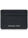 Pebbled Leather Card Wallet Black - MICHAEL KORS - BALAAN 2