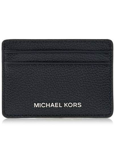 Pebbled Leather Card Wallet Black - MICHAEL KORS - BALAAN 2