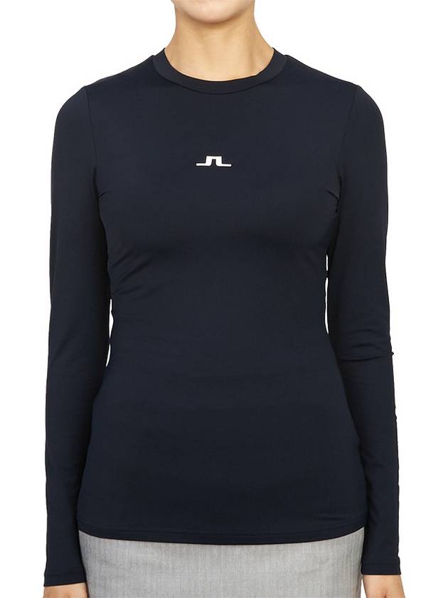 Women's Tekla Crew Neck Long Sleeve T-Shirt Black - J.LINDEBERG - BALAAN 2