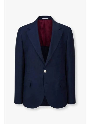 10 epoint men s wool cotton no cheat single jacket navy - BRUNELLO CUCINELLI - BALAAN 1