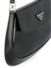 Cleo Brushed Flap Shoulder Bag Black - PRADA - BALAAN 5