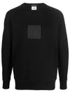 Square Logo Patch Sweatshirt Black - CP COMPANY - BALAAN 3