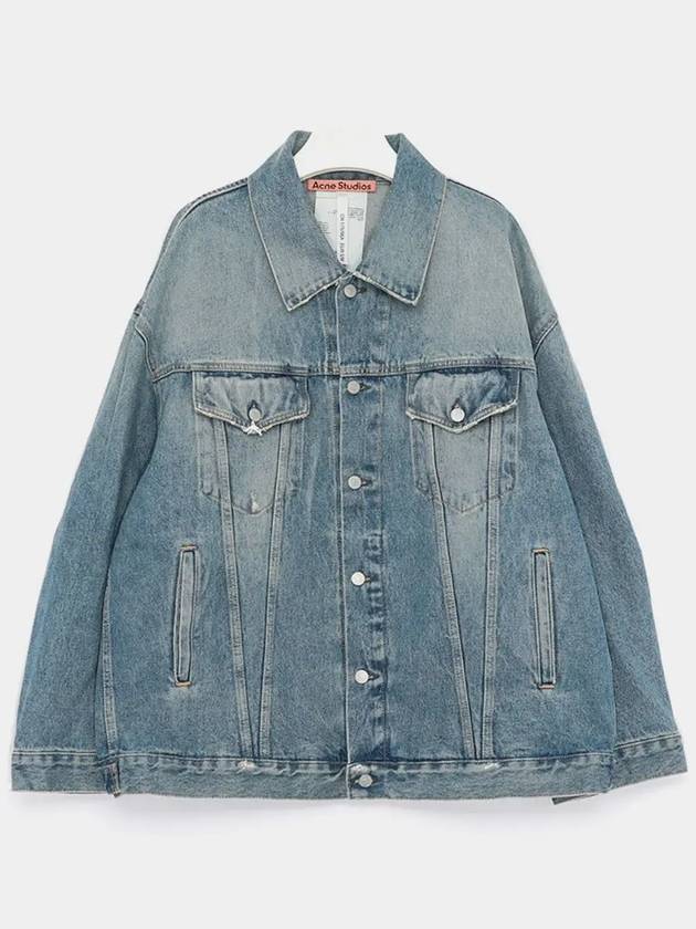 Oversized Denim Jacket Mid Blue - ACNE STUDIOS - BALAAN 3