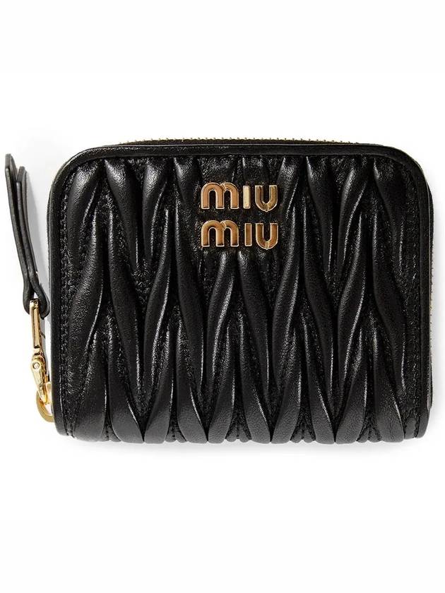 Matelasse Nappa Leather Coin Wallet Black - MIU MIU - BALAAN 3