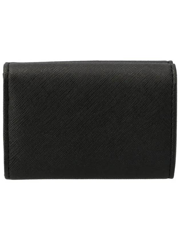 Logo Plaque Foldover Half Wallet Black - VIVIENNE WESTWOOD - BALAAN 4