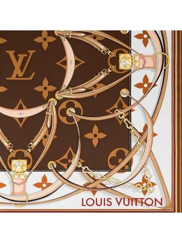 Ultimate Monogram Square 90 Scarf Brown - LOUIS VUITTON - BALAAN 4