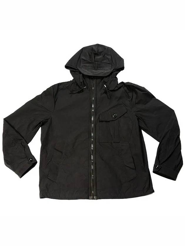 Men's Light Nylon Hooded Jacket Black - TEN C - BALAAN 7