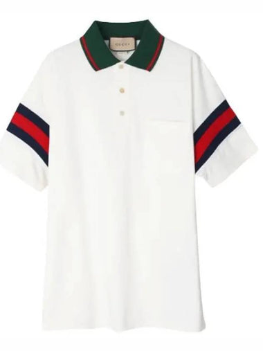 WEB COTTON JERSEY POLO - GUCCI - BALAAN 1