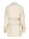 Short Gabardine Trench Coat Ivory - BURBERRY - BALAAN 3