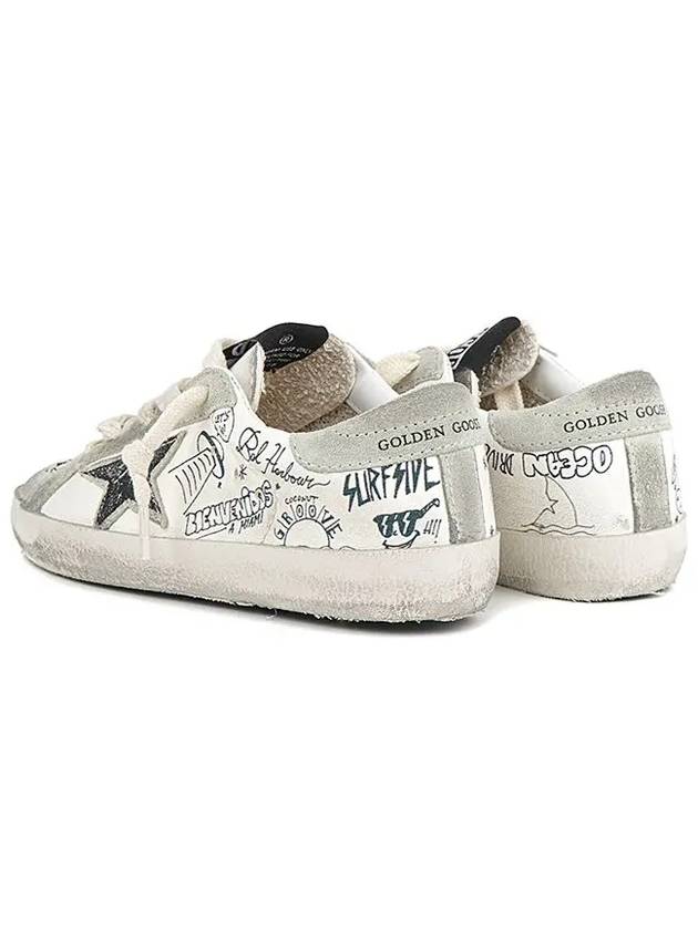 Superstar Lettering Suede Low Top Sneakers White Grey - GOLDEN GOOSE - BALAAN 4