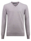 Lymann V-Neck Knit Top Light Grey Melange - J.LINDEBERG - BALAAN 3