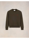 De Coeur Embossed Logo Crewneck Sweatshirt Brown - AMI - BALAAN 2