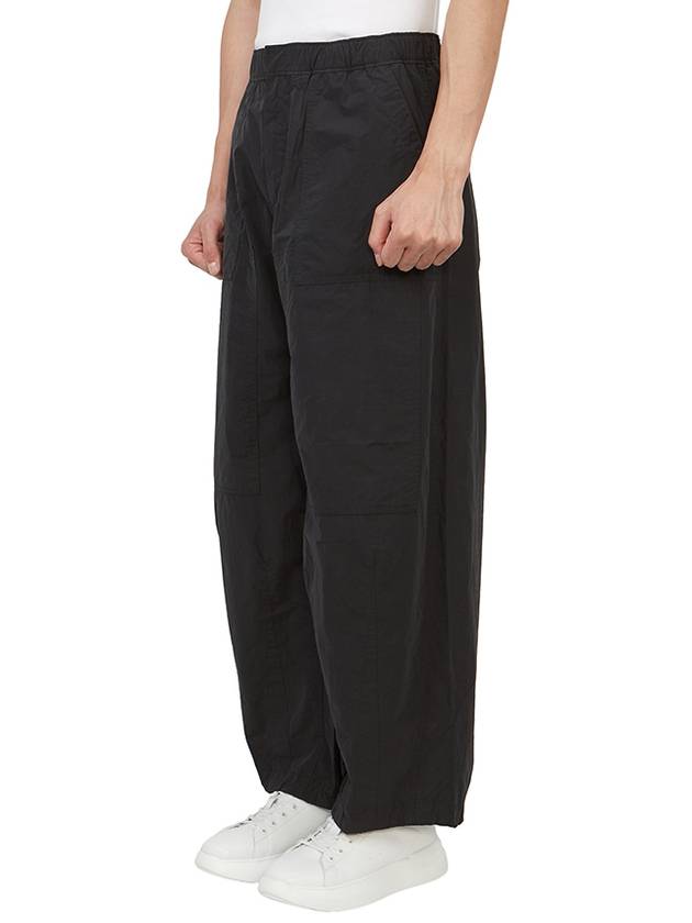 Men's Drawstring Cotton Wide Pants Black - TEN C - BALAAN 3